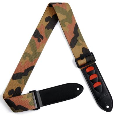 China GUITAR Amumu Guitar Strap Cotton Camouflage with 3 Pick Holders for sale