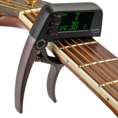 China Wholesale Various Color Loud Capo GUITAR Modern Design Large LCD Display Tuner For meideal Acoustic Electric Guitars for sale