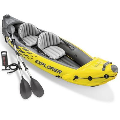 China Beach Intex Inflat PVC Rowing Boat Canoe PVC Inflatable Raft Kayak With Factory Price Good Quality All Accessories for sale