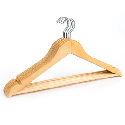 China HOT DISPLAY Sale Madeira Cabide Hard Wooden Clothing Hangers For Shops Wardrobe for sale