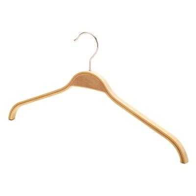 China DISPLAY Factory Promotion Environmental Durable Bamboo Laminated Garment Hanger for sale