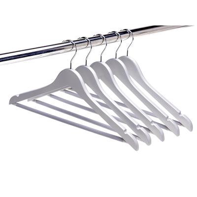 China SHOW China Supplier Non Slip Clothes Hanger White Short Slip White Wood Hanger for sale