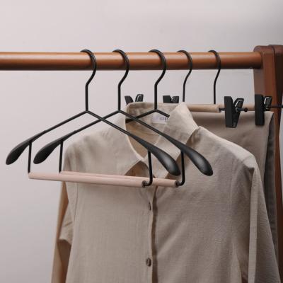 China Wholesale Wooden Black Multi Purpose Clothing Hanger Novelty Nordic Suit Hanger For Clothes for sale