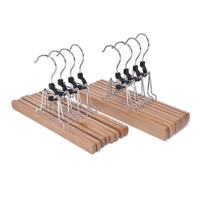 China DISPLAY hot sale multi function wooden hair extension hanger, pants sling hanger for sale