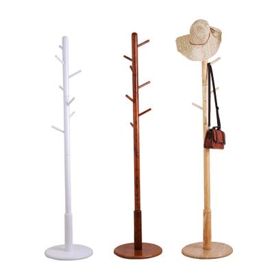 China Free Logo Service Wholesale Coat Tree Rack Hanger Wood Rack For Clothes Hat Bags for sale