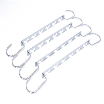 China Modern Heavy Duty Magic Metal Clothes Hangers Space Saving Wardrobe Cloth Fabric Hanger Rack Magic Hanger Organizer for sale