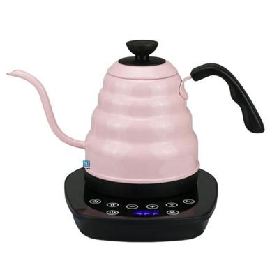 China PINK BariSmate Elegence Basic 360 Degree Rotating Gooseneck Electric Kettle with Temperature Presets 1L Teapot Electric Kettles with Temperature Control for sale