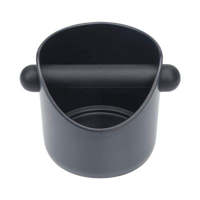 China ABS Black Minimalist Coffee Grounds Knock Box Coffee Knockout Box for sale