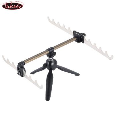 China Wholesale Newcomers TAKEDO XQ02 Aluminum/Plastic Ice Fishing Rod Holder Raft Fishing Rod Support Tripod Multifunctional Winter Fishing Tackle for sale