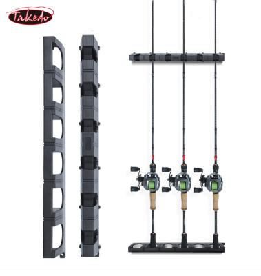 China TAKEDO TK043A 6pcs High Quality Plastic Wall Mounted Fishing Tackle Bracket Display Rod Holder Fishing Rod Holder for sale