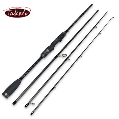 China TAKEDO Carbon Qualified Fishing Rod IM7 100% Carbon 30T 4 Sections 7'M Spinning and Baitcasting styles for Saltwater Freshwater Fishing for sale