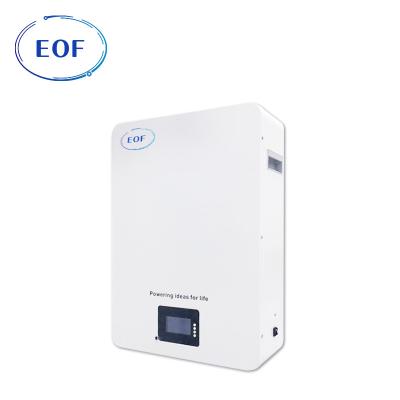 China Home Appliances EOF Wall Mount Energy Storage System Battery 48V 51.2V 5KWH 10KWH 100Ah 200Ah Lifepo4 Battery For Household for sale