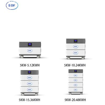 China Home EOF Stacked Home 5KWH-20KWH off grid energy system solar battery 48V lifepo4 battery 100Ah 200Ah 300Ah 300Ah 6000cycles for sale