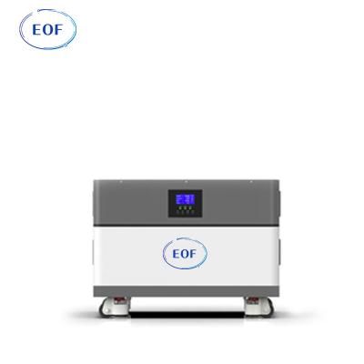 China EOF Home Battery Installation Solar Power Storage Stacked Lifepo4 Lithium Battery 5KWH 48V 100Ah For Hybrid Solar Power Systems for sale