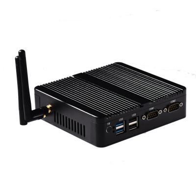 China Cheap Dual Lan Factory Dual Rs 232 Rs 232 Mini Barebone System J1900 WIFI 2 Ethernet LAN rs232 12v fanless industrial PC for sale