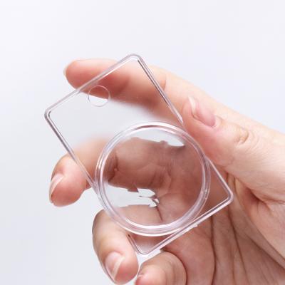 China Nail Art Clear Cosmetic Accessories Case Small Square Hanging Cosmetic Plastic Container for sale