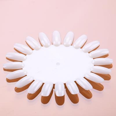 China Round ABS Plastic Customized Nail Art Tips Polish Display Stand For Wholesale for sale