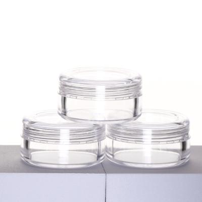 China 5g 10g Small Nail Polish Powder Eyeshadow Simple Empty Loose Custom Clear Cosmetic Jar Cosmetic Container for sale