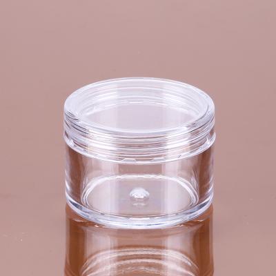 China 20g Glitter Cosmetic Empty Compact Loose Plastic Powder Jar Custom Clear Container for sale