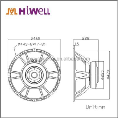 China Best Price Ferrite 18 PORTABLE Subwoofer Speaker for sale