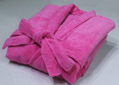 China De lange Microfiber-Robe van het Polyesterbad, Roze Chenille-Badjas Volledige Lengte Te koop