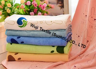 China 70*140cm Microfiber Pink Bath Towels , Printed Microfiber Bath Sheets with Lovely Cartoon for sale