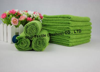 China 100% Polyester Microfiber Green Bath Towels , Durable for Bathroom for sale