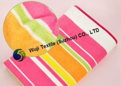 China SGS Standard Microfiber Striped Beach Towels , Extra Large Beach Towels for sale