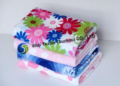 China Antibacterial and Smell-free Printed Microfiber Cleaning Cloth Pink , Green for sale