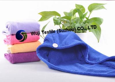 China Turbante de sequía del pelo respetuoso del medio ambiente del color sólido, toalla del abrigo del pelo 82g para el balneario en venta