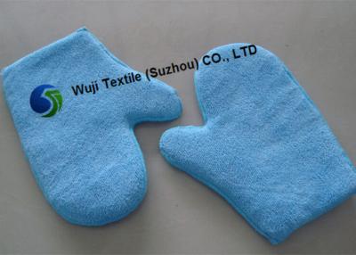 China 100% Polyester Thickened Microfiber Wash Mitt , Microfiber Dusting Mitt for sale