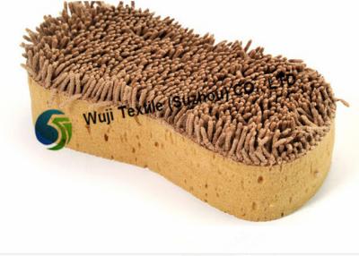 China Brown Chenille Washing Sponge with Long Pile for Kitchen , Bathroom for sale