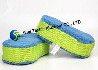 China Ergonomically Designed Super Soft  Microfiber Car Wash Sponge with Wrist Band for sale