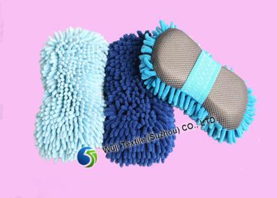 China Flexibility Chenille Car Wash Sponge with Long Pile , Microfiber Cleaning Cloth for sale