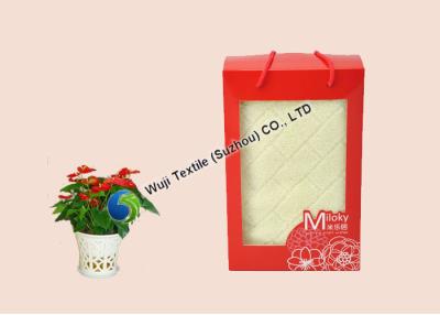 China Fine Suit Gift Box Packaging Pure Cotton Bathroom Towel Sets , Patterned Towel Sets for sale