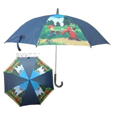 China Automatic Open 19inches Polyester Kids Umbrella With Cartoon Design for sale