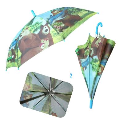 China Children's Automatic Open Umbrella with Lovely Cartoons Printed for sale