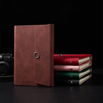 China Hot Selling New Style Design A5 Notebook Folding 100 Tri-Folds Diary Notebook Loose Leaf Custom Diary Notebook for sale