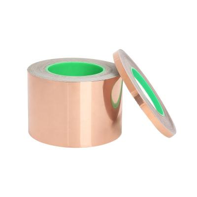 China Conductive Tape EMI Self Adhesive Copper Foil Tape EMI Embossed Copper Foil Shielding Tape Heat Resistant Copper for sale