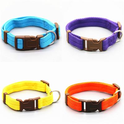 China Quick Release Customized Adjustable Premium Nylon Dog Collar 6 Color Pet Collar for sale