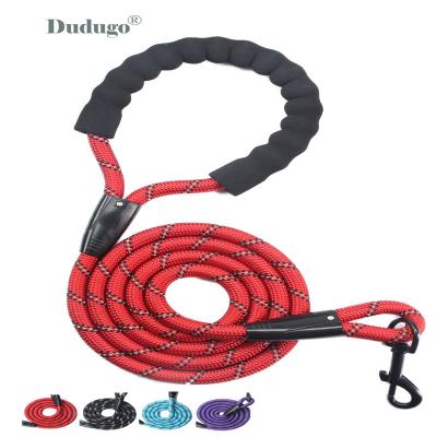 China Tactical Braided Nylon Reflective Bike Leash Outdoor Walking Rope Pets Slip Quick Release Lead Dog Rope Leash for sale