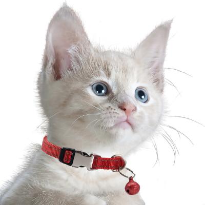 China Quick Release Reflective Cat Collar with Safety Buckle Bell Pets Cats Puppies Small Kitten for sale