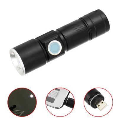 China Zoomable Led Torch 5W USB Gold EDC Mini Linterna Mini Linterna Flashlight 3.7V Customized Light Gold USB Zoom Pocket Lamp Rechargeable Flashlight For Emergency for sale