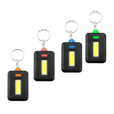 China Mini Pocket Led Torch AMAZONE COB Mini Key Chain Light Torch Lumen 3W 100 Lumen Key Chain Cheap Mini LED Pocket Tiny Plastic Flat Flash Light Flashlight EDC for sale