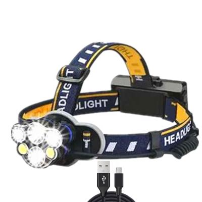 China Head Moving Light Factory Price Most Powerful 6Led High Power 3300 Lumen Headlamp Waterproof Headtorch Led Rechargeable Headlamps for sale