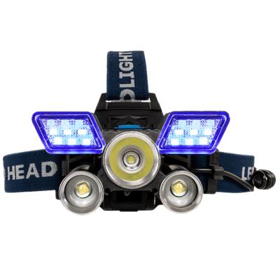 China Long Range 21led Moving Head Light Powerful High Blue and Red Light Led Headlight USB Rechargeable Waterproof Head Light Lamps for Fishing and Camping for sale