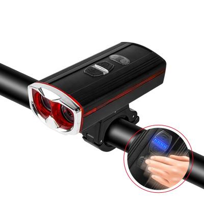 China Bicycle Fashionable Decoration Waterproof Motion Sensor Led Bicycle Light, 500lm 5 Modes 4000mah Battery Power Bank USB Sensor Rechargeable Bike Bicycle Light for sale