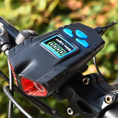 China 2021 Fashionable Decoration NEW IP5X Waterproof Rechargeable Bicycle Light Safety Tweeter Horn Speaker Bike Led Front Light With XML T6 Dual Heads for sale