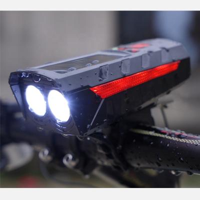 China IPX6 Bicycle Fashionable Decoration Cycle Accessories Outdoor Waterproof Lamps 4000mah Dual T6 USB And Solar Rechargeable Bicycle Headlight Led Bike Front Light for sale