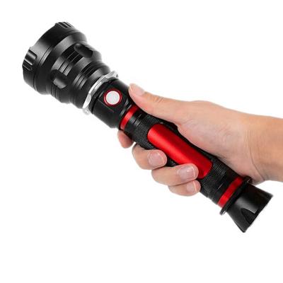 China High Light Potente Recargable Linterna Led Beam Lightweight Super Smart Military Handheld High Lumen Self Instant Defensive Flashlight for sale